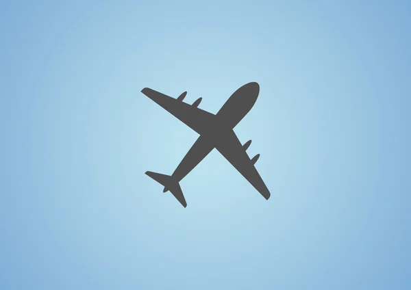 Vliegtuigen web pictogram — Stockvector