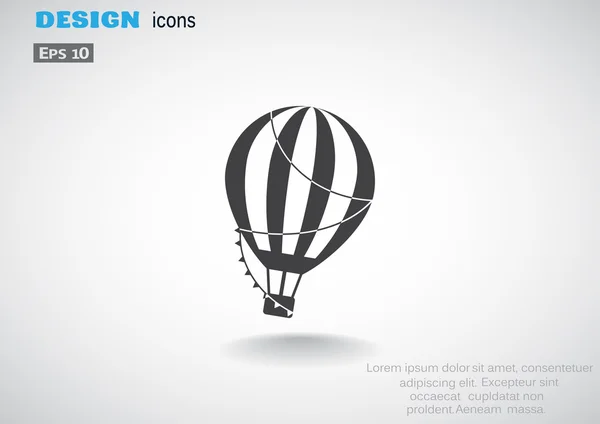 Icône web aérostat ballon — Image vectorielle