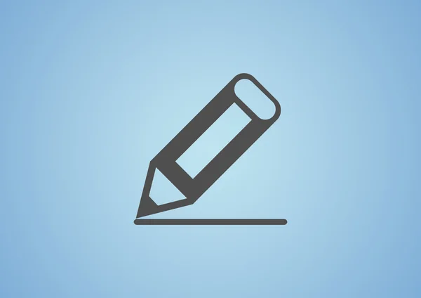 Dibujo lápiz simple icono web — Vector de stock