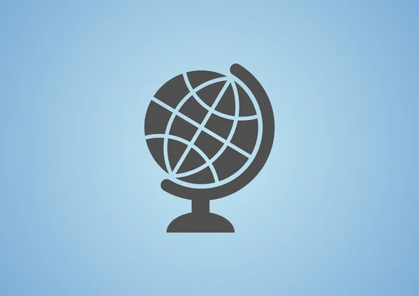 Globo simple icono web — Vector de stock