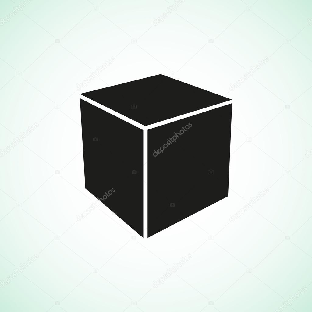 Simple cube web icon