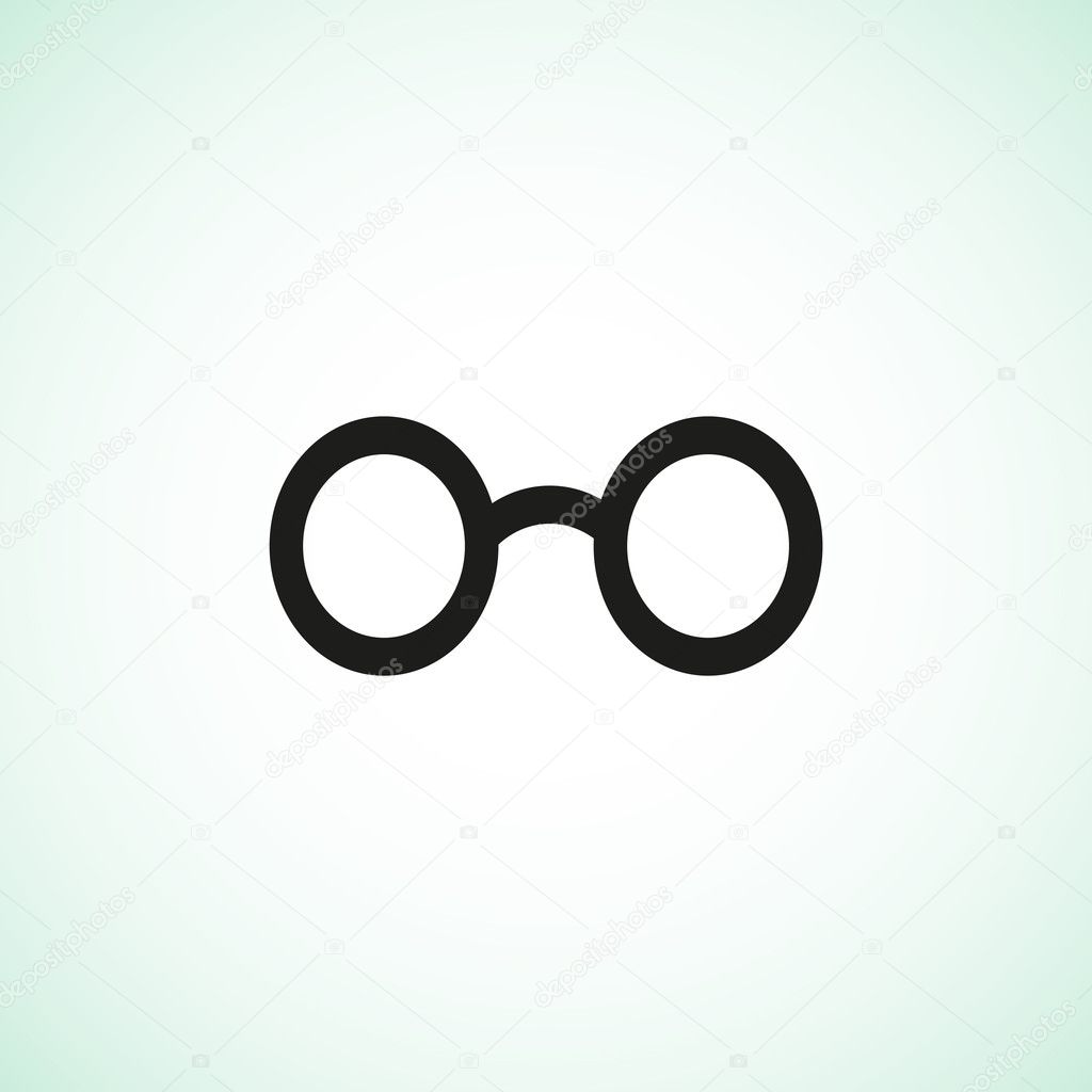 Retro rounded spectacles icon