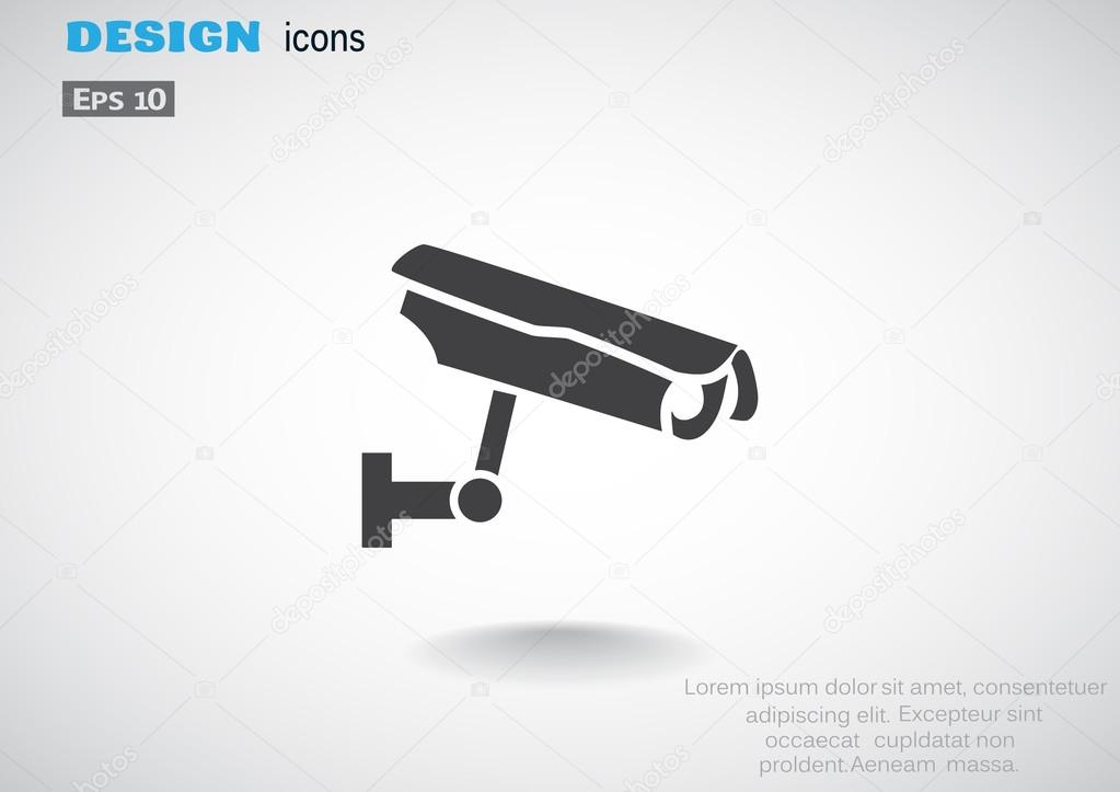 Surveillance camera simple icon