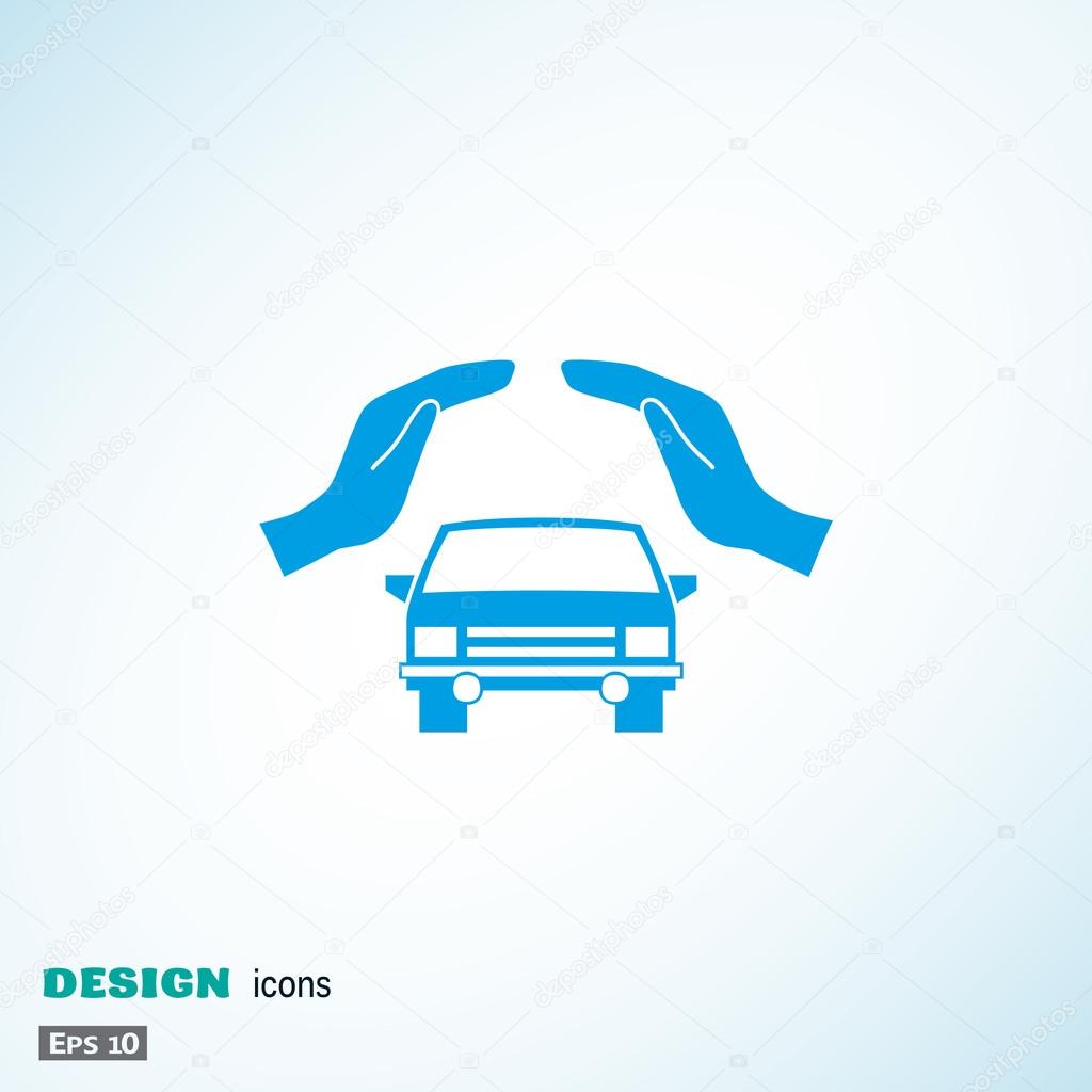Car insurance web icon