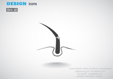 Hasarlı saçın web simgesi