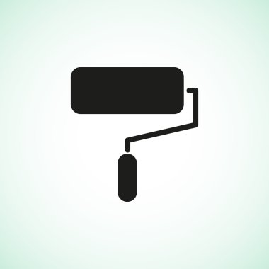 Boya rulo siluet web simgesi