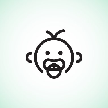 Bebek emziği ile basit simgesi