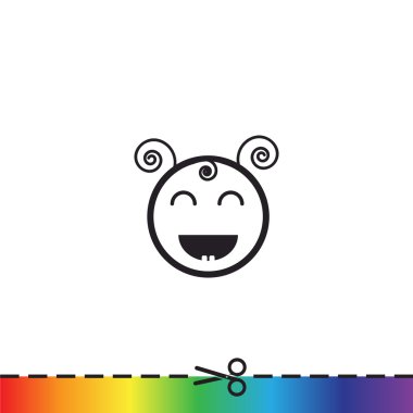 Mutlu bir çocuk yüzü doodle