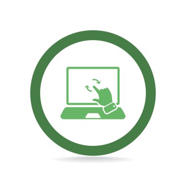 Dokunmatik ekranda dizüstü web simgesi