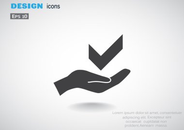 El web simgesi onay sembolü