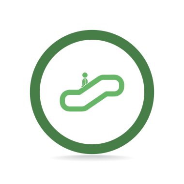 에스컬레이터, 간단한 표시에 남자