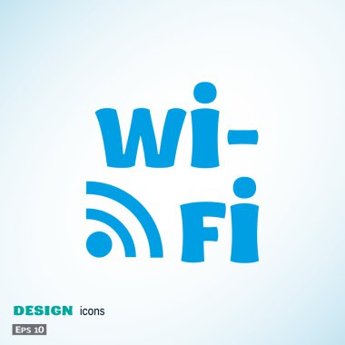 Wi-Fi yazıt dalgalar simgesiyle