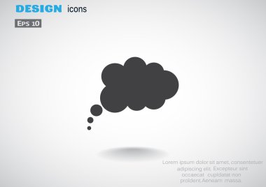 Bulut köpük basit web simgesi