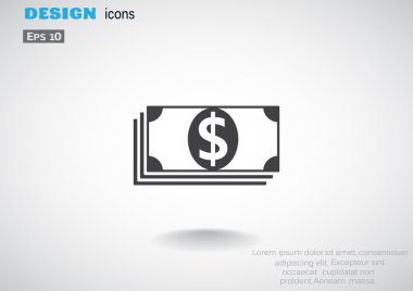 Dolar web simgesi yığını