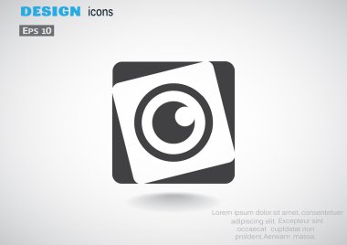 Objektif göz web simgesi