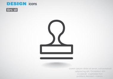 Mühür stamper kavramı simgesi