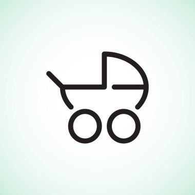 Bebek arabası anahat web simgesi