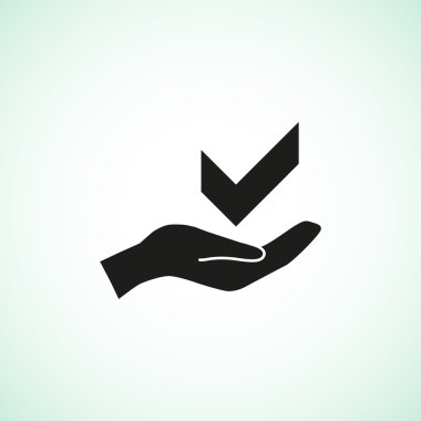El web simgesi onay sembolü