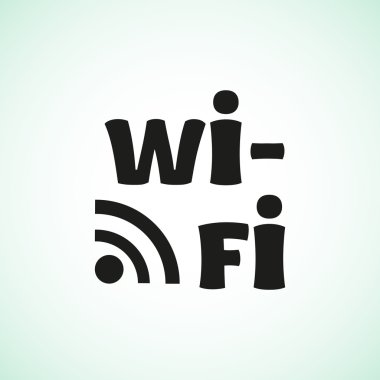 Wi-Fi yazıt dalgalar simgesiyle