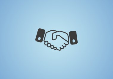 El sıkışma web simgesi, dostluk kavramı