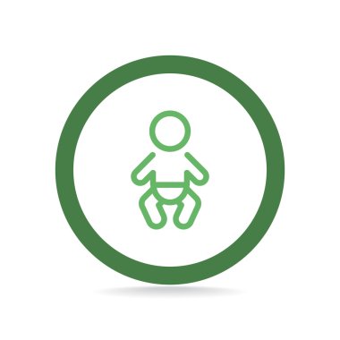 Basit çizgiler bebek bebek simge