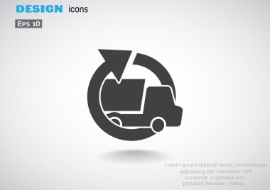 Yuvarlak ok ile basit kamyon