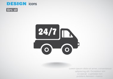 Kesintisiz sembolü ile kamyon