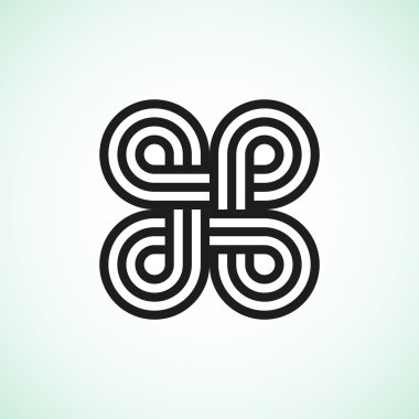 Eğrisi simetrik şekiller desen