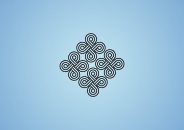 Eğrisi simetrik şekiller desen