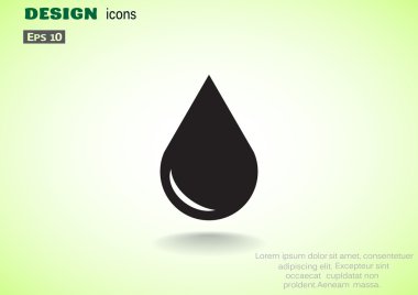 Sıvı damlacık basit web simgesi