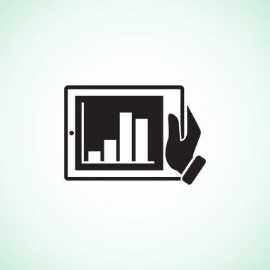 Dijital tablet basit web simgesi