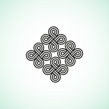 Eğrisi simetrik şekiller desen