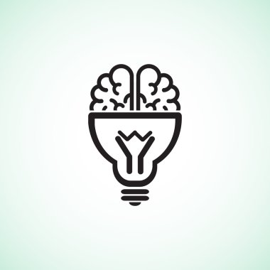Ampul simgesi olan beyin