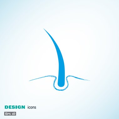 Hasarlı saçın web simgesi