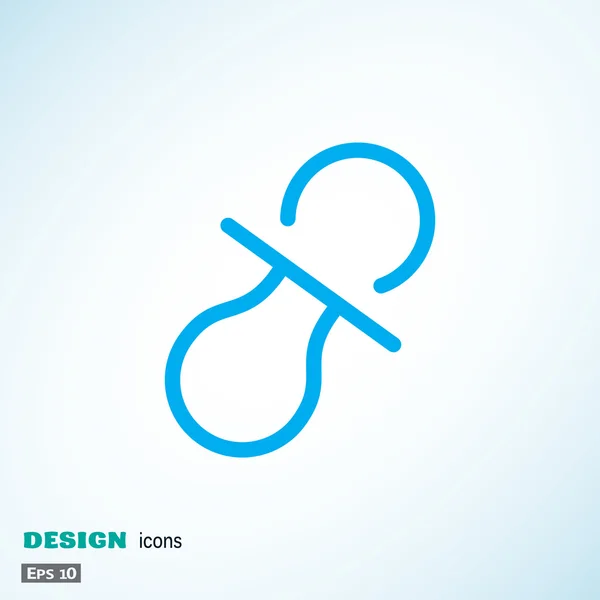 Simple icône de sucette — Image vectorielle