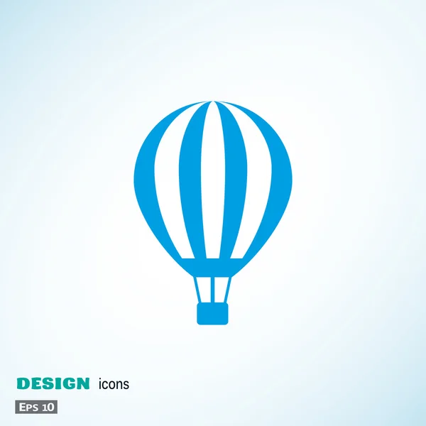 Ballon aerostat web pictogram — Stockvector