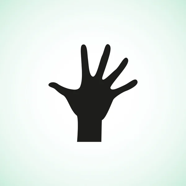 Open palm web icon — Stock Vector