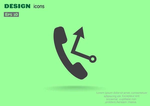 Telefonsamtal spindelväv ikonen — Stock vektor