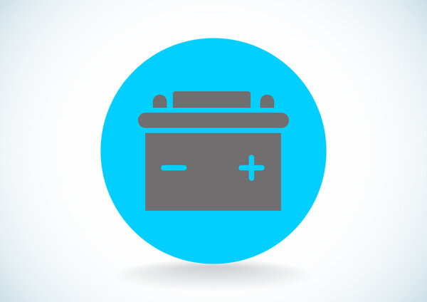 Простая веб-иконка автомобильного аккумулятора
