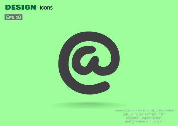 E-posta işareti web simgesi — Stok Vektör