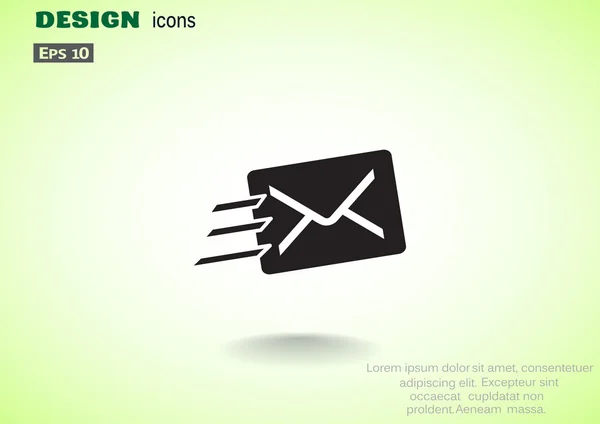 Icône web enveloppe simple — Image vectorielle