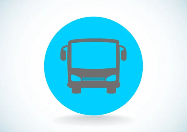 Einfache Bus Front Web-Ikone — Stockvektor