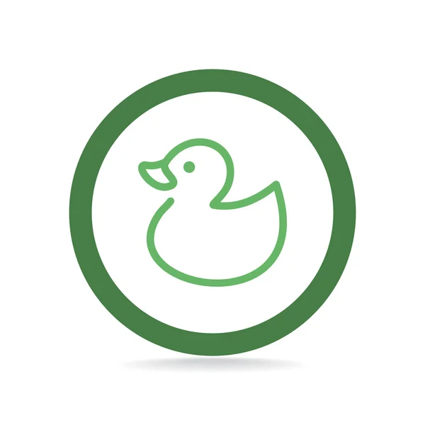 Juguete duckling icono web — Archivo Imágenes Vectoriales