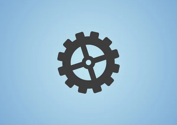 Icono simple engranaje redondeado simple — Vector de stock