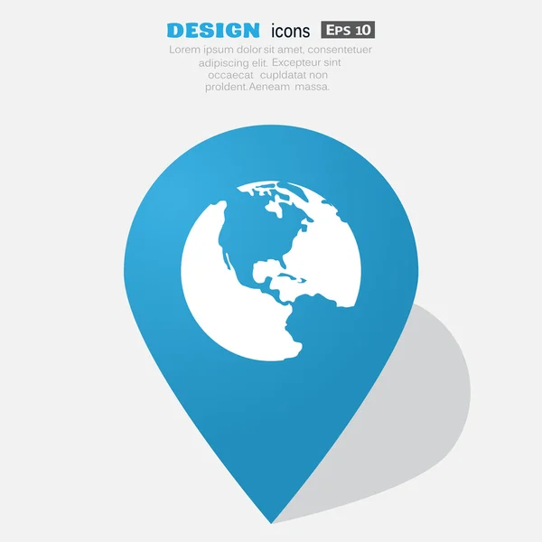 Ícone da web Planeta Terra —  Vetores de Stock