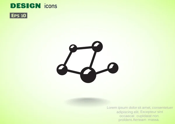 Иконка молекулярных соединений — стоковый вектор