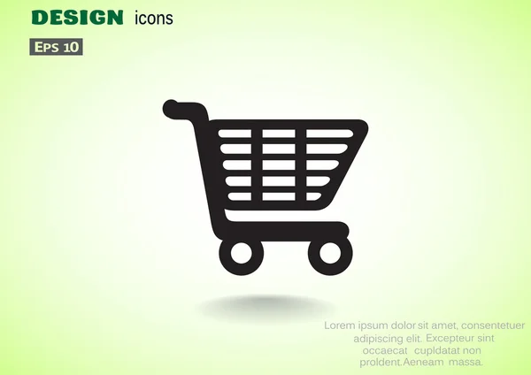 Panier simple icône web — Image vectorielle