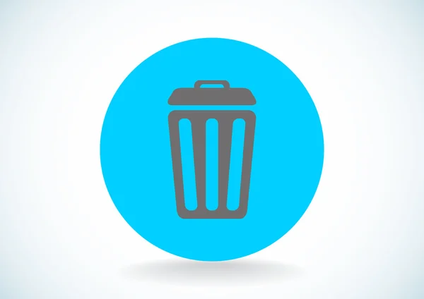 Waste bin simple web icon — Stock Vector