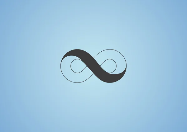 Símbolo infinito icono web — Vector de stock