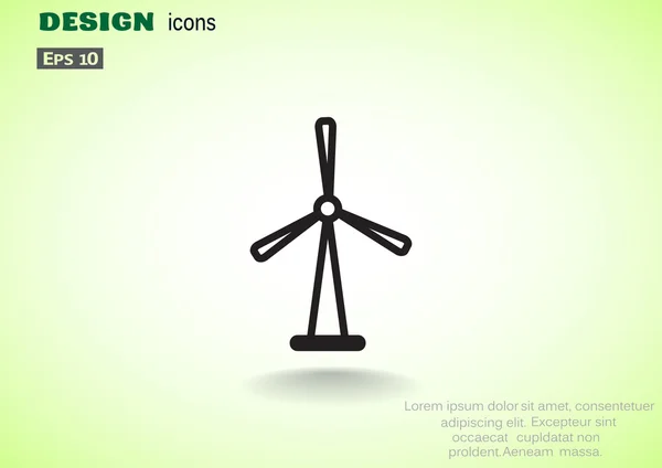 Icône web générateur éolien — Image vectorielle